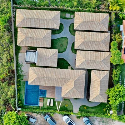 Vista aerea da Villa Samburá na Rota Ecológica dos Milagres